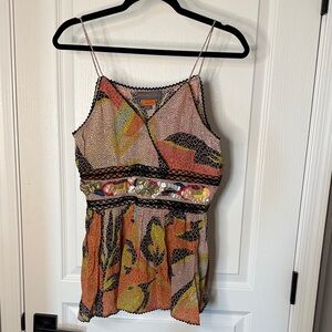 Vibrant Patterned Women's Embelished Camisole Top